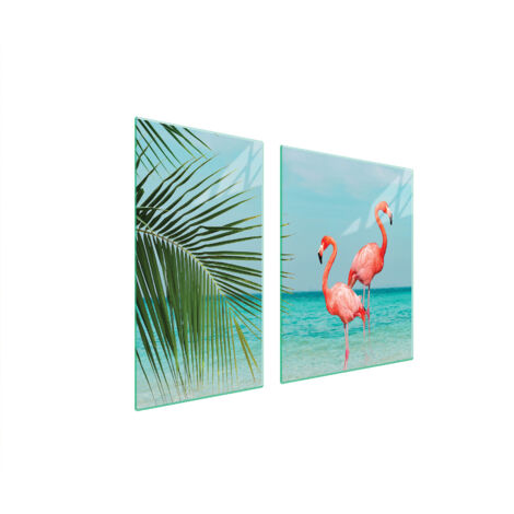 GLASSCHUTZPLATTE FÜR HERD 90x52 FLAMINGO (1/5)