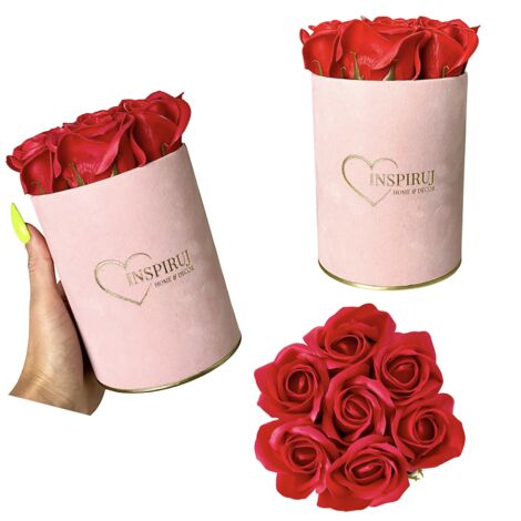Flowerbox Inspiruj - Rosa Box mit Seifenrosen - Nr. 14 Rot