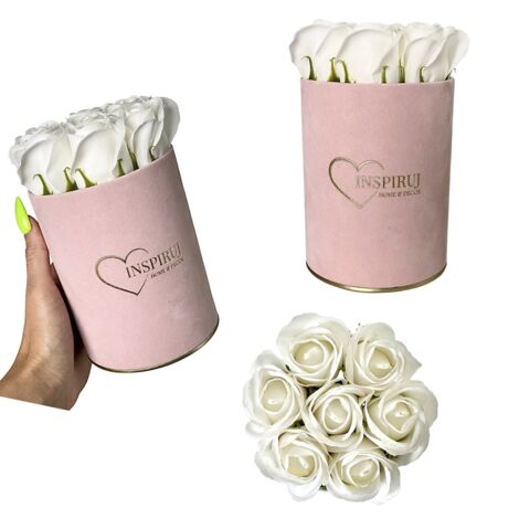 Flowerbox Inspiruj - Rosa Box mit Seifenrosen - Nr. 19 Weiß (1/5)