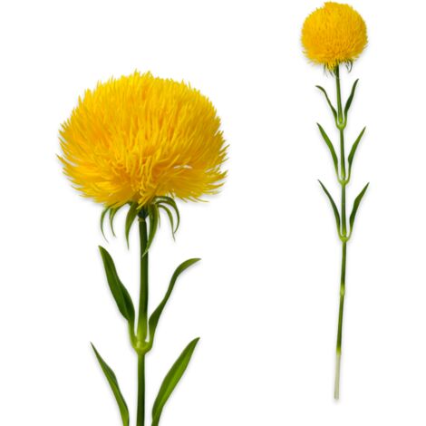 Chrysanthemenzweig Real Touch 51 cm gelb (1/5)