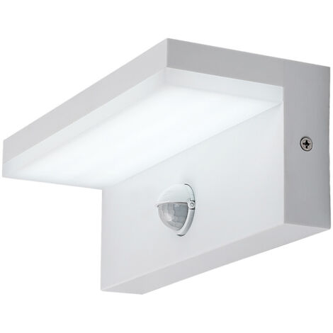 Moderne weiße Außenwandleuchte mit Bewegungsmelder, variable LED-Farbe, 9W IP54 ZARAGOZA, Rabalux