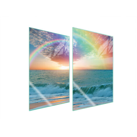 GLASSCHUTZPLATTE FÜR KÜCHE 2x35x52 SEA