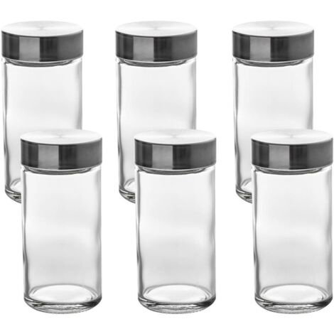 6 gewürzgläser 80ml edelstahldeckel  - 5five
