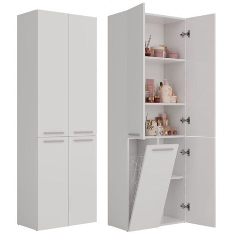 Nel 1K/DD WHITE Badezimmersäule