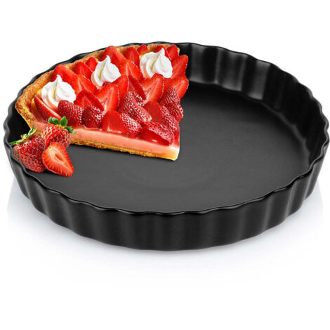 Tarteform aus Keramik, schwarz, 24,5 cm (1/5)