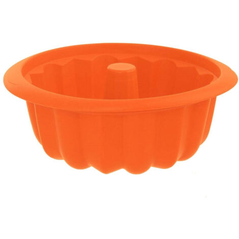 Orange Silikon-Kuchenform mit Kamin SILLINIE