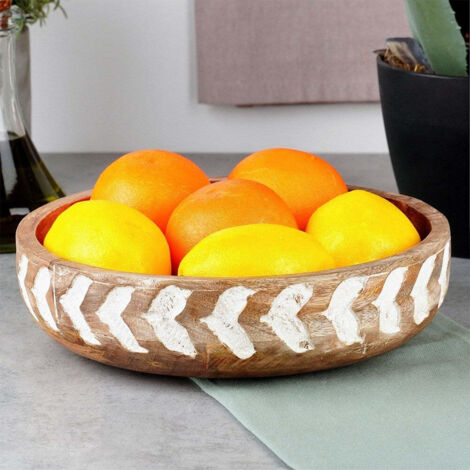 Produktbild von Handgefertigte Holzschüssel – 13 X 6 Cm, Natürlich, Glatt, Für Salate, Obst, Suppe, Leicht Zu Reinigen