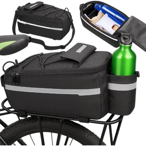 Thermotasche, Fahrradtasche, Gepäckträgertasche, Fahrradtasche, 9 l + Gurt, schwarz