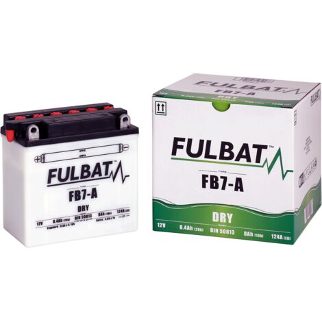 FULBAT Volltrockenbatterie - FB7-A / YB7-A (trocken, wartungsfähig, Säure enthalten)