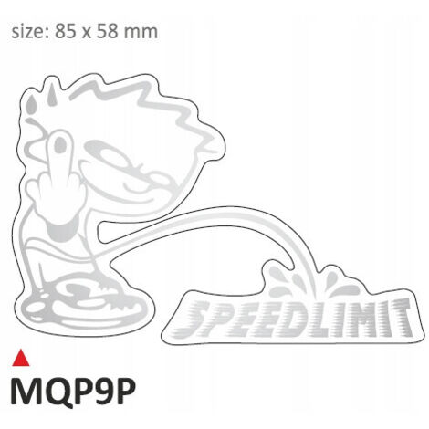 ONEDESIGN Geschwindigkeitsbegrenzungsaufkleber Silber, Paar