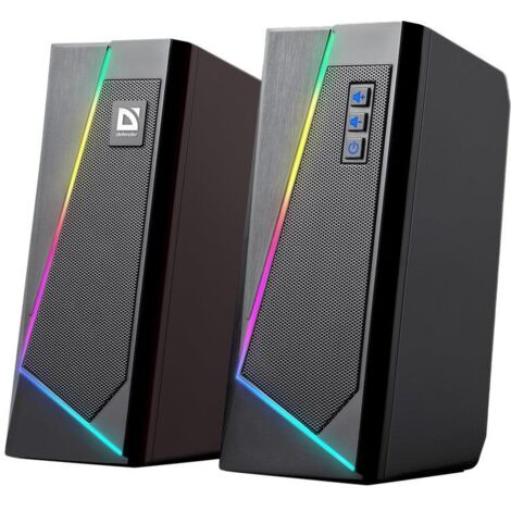 Defender SOLAR 3 2.0 10W Bluetooth-USB-Lautsprecher mit RGB-Hintergrundbeleuchtung