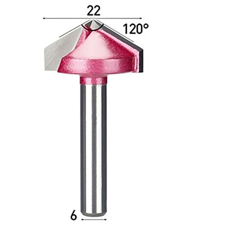 TCT 3D V-Messer 120° 6 x 22 mm Schnitzmesser (1/4)