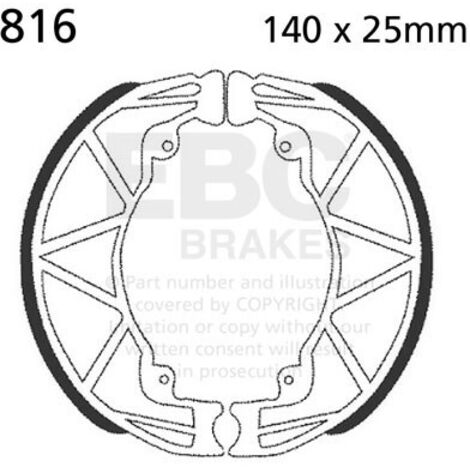 EBC 816 Bremsbacken (1 Satz)