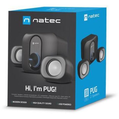 Natec Pug 11W RMS 2.1 Lautsprecher Schwarz