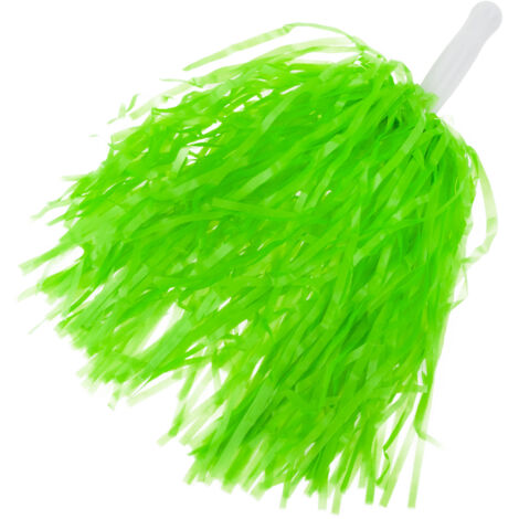 Pompon Da Cheerleader Con Manico In Plastica - Strisce Soffici Metallizzate, Lunghezza 26 Cm. Colore Viola. 1 Coppia (2 Pezzi). Per Partite, Feste E Tifo.