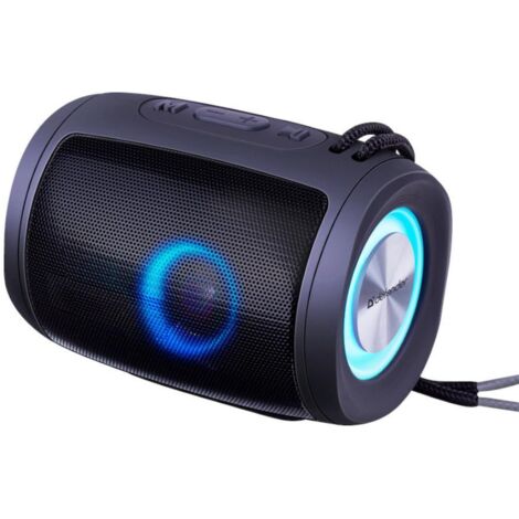 DEFENDER Defender Enjoy S200 Haut-parleur Bluetooth 5.3 avec lumière LED, haut-parleur portable Bluetooth, boîte de musique, lecteur MP3, prend en charge les lecteurs flash et microSD, jusqu'à 9 heure