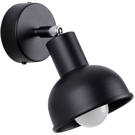 Opal Wandleuchte 1 E27 Schwarz LUMILO 13.211.16 (1/5)