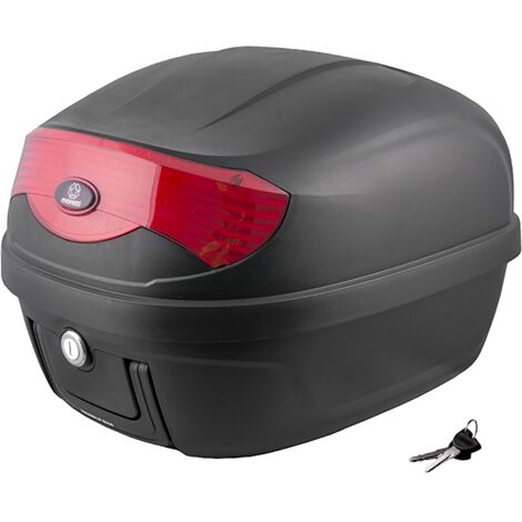 Moretti MR-808 Kofferraum, 28 l, schwarz, roter Reflektor