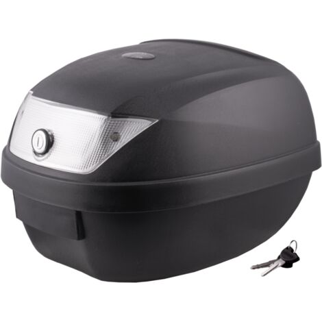 Moretti MR-807 Koffer, 28 l, schwarz, weiß reflektierend