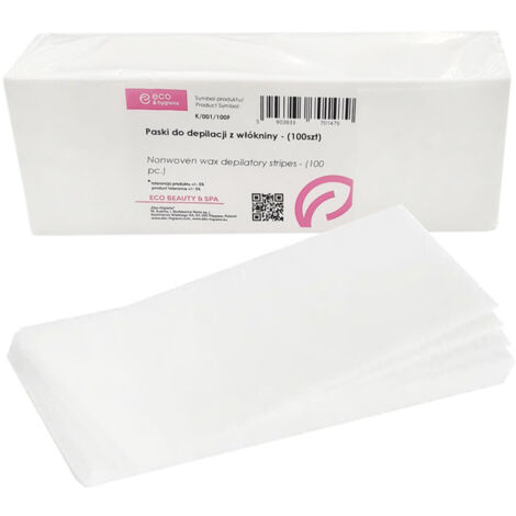 Vlies-Haarentfernungsstreifen 7 cm x 20 cm, weiß, 100 Stück (1/3)