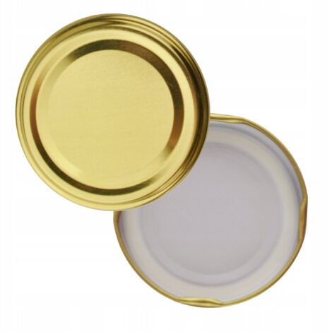 FI 82 Schraubverschlüsse für Gläser 82 mm 4 Haken 10 Stück gold (1/3)