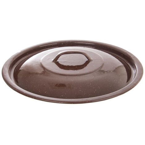 Braun emaillierter Eimerdeckel BRAUN 30 cm (1/2)