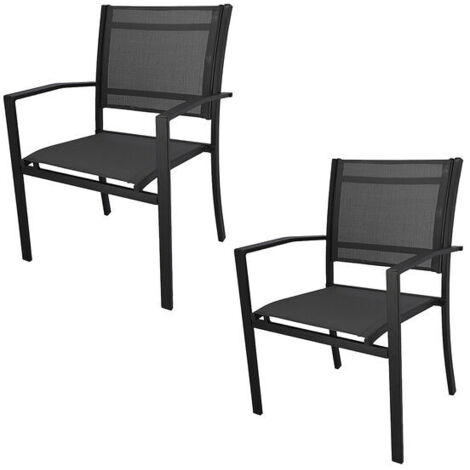 2 x Gartenstuhl Balkon-Terrassen-Set Stahl modern (1/5)