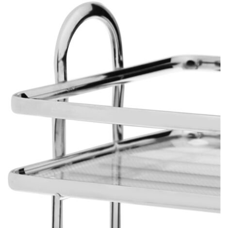 Estanter a De Ba o Rectangular BLANCA De 2 Niveles En Acero Cromado estanter-a-de-ba-o-rectangular-blanca-de-2-niveles-en-acero-cromado