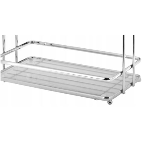 Estanter a De Ba o Rectangular BLANCA De 2 Niveles En Acero Cromado estanter-a-de-ba-o-rectangular-blanca-de-2-niveles-en-acero-cromado