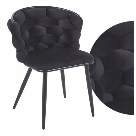 Sessel Furnitex K47-FX Modern mit schwarzem Samtbezug für das Wohnzimmer