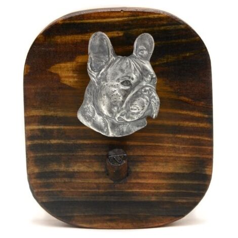 Französische Bulldogge I - Leinenhalter, Medaillenhalter mit Hund, Schlüsselhaken von Art-Dog