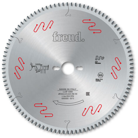 Flache Trapezklinge für Hochdrucklaminate HPL FREUD - Ø250 3,2/2,2 AL30 Z80 TP- - F03FS05119 -LU3F 0200