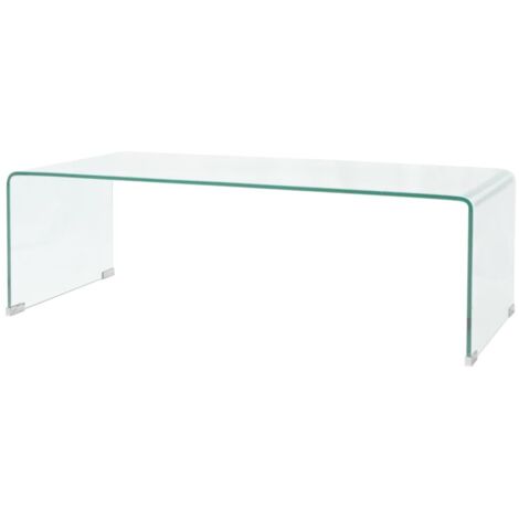 Couchtisch Hartglas 98x45x30 cm Transparent vidaXL