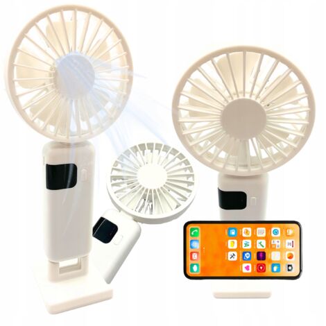 Mini-Handventilator für den Schreibtisch, leise, faltbar, leistungsstark, 3000 mAh, USB-C