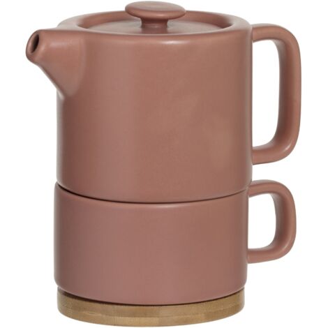 Teekanne mit Tasse NATURAL, 400 ml + 250 ml, Secret de Gourmet (1/5)