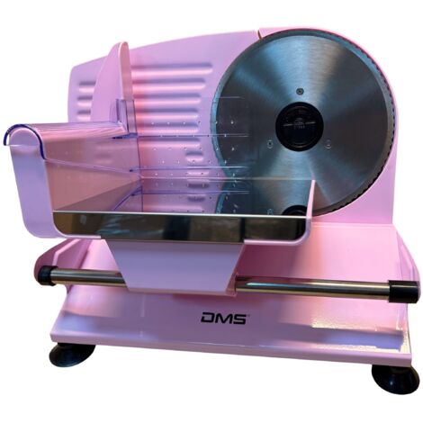 Brotschneidemaschine und Fleischschneidemaschine aus Stahl, 400 W, DMS AS-400, rosa
