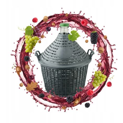 lilawelt24 6 x 5L Glasballon (Gallone) mit Bügelverschluss & Henkel - Glasflasche für Wein, Gärung, Saft, Likör & Einmachen