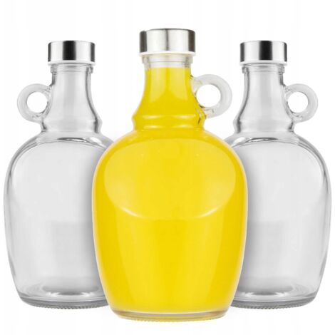 12 x 1,5-Liter-Glasflaschen (1,5 l) mit Griff von DAMA für Wein und Liköre (1/5)
