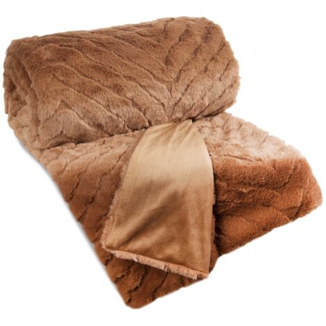 EUROFIRANY WARMER, WEICHER DECKENBEZUG MIT KATE-MUSTER 150X200CM HONIG (1/5)