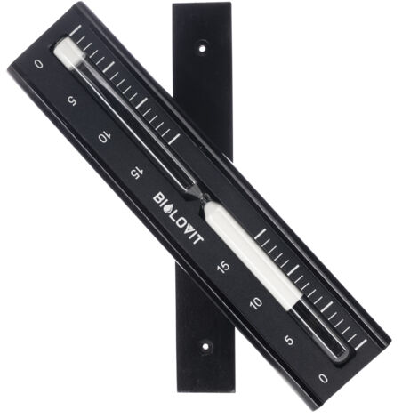 Bilovit Sauna-Sanduhr aus Aluminium, Schwarz