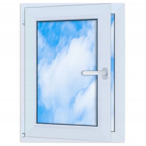 PVC-Fenster weiß 60x80 LINKS neu 600x800 mm Dreh-Kipp-Doppelverglasung