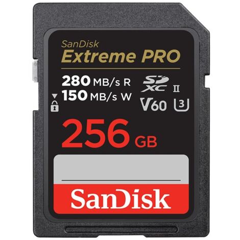 SANDISK EXTREME PRO SDXC-KARTE 256 GB 280/150 MB/s V
