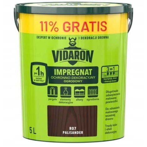 Vidaron schützende und dekorative Imprägnierung 5L Garten Palisander