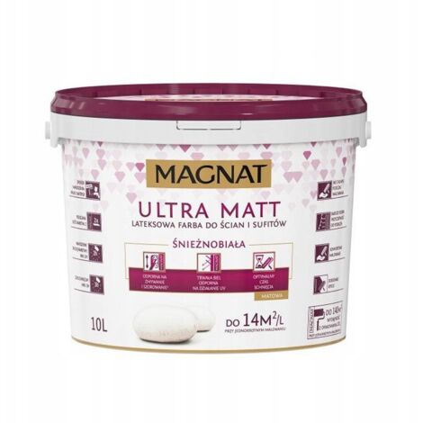 Magnat Ultra Matt 10L weiße Latexfarbe für Wände und Decken