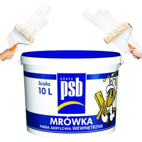 Acrylfarbe für Wände und Decken PSB 10L weiß
