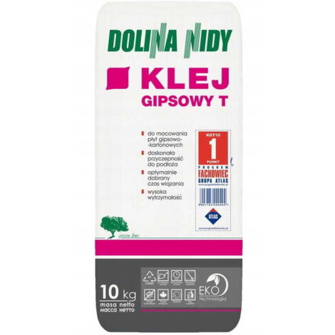Dolina Nidy Gipskleber T 10 kg zum Befestigen von Gipskartonplatten