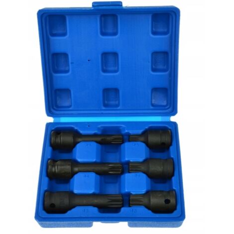 Schlagschrauber-Bit Spline 1/2 M14 M16 M18 Sockel 6-teilig (1/4)