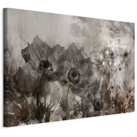 Gemälde – Anemonen in Sepia (1-teilig) breit (1/5)