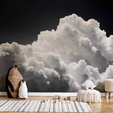 Fototapete – Entdecken Sie das endlose Spiel von Sonnenlicht, Wolken und Schatten am Himmel (1/4)