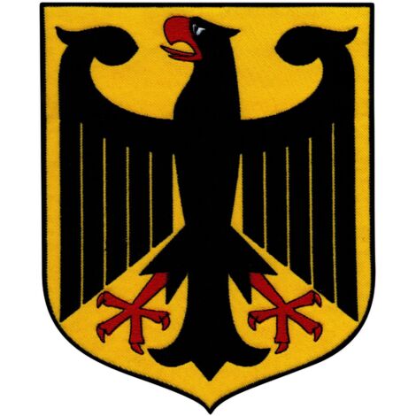 Patchion Wappen von Deutschland – groß 7,9" – magnetische Rückseite – gestickter Aufnäher/Abzeichen/Emblem